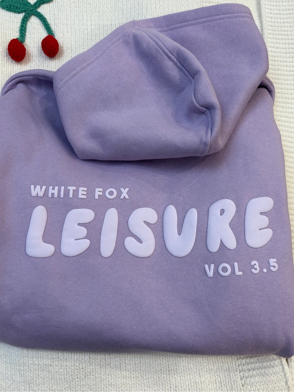 White Fox Lavender "Leisure” Logo Hoodie 🫧 - Picture 2 of 7